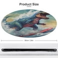 thumbnail image 2 of Surfing Dinosaurs Round Rugs -Washable Non-Slip Small Round Area Rug Throw Soft Circle Rugs for Bedroom, Modern Print Indoor Carpet for Entryway Sofa Living Room, 2 of 7
