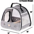 Halinfer Small Bird Carrier, Clear Bird Travel Carrier for Parakeet