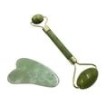 thumbnail image 1 of Outils de Massage Facial Rouleau en Jade Gua Sha Grattoir Ensemble d'Outils de Massage Jade Naturel Favorise la Circulation Sanguine Outils de Massage Facial, 1 of 3