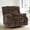 Brown, variant on Pmango Power Oversized Recliner Chair, Extra Wide Swivel Rocking Recliner Chair, Breathable Soft Fabric Modern Single Sofa for Living Room, 90°-140° Electric Recline, USB & Type-C Port, White
