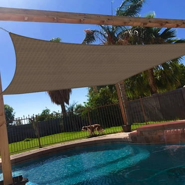 8' x 9' Sun Shade Sail Rectangle Outdoor Canopy Cover UV Block for Backyard Porch Pergola Deck Garden Patio ()
