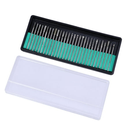 

30pcs 2.35mm Diameter Diamond Mounted Point Grinding Bits Heads