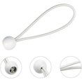 thumbnail image 4 of Cordones de 6 pulgadas, 50 unidades de bridas de bolas de lona blanca, amarres de toldo resistentes para acampar, refugio, carga, pantalla de proyector, 4 of 5