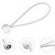 thumbnail image 4 of Cordones de 6 pulgadas, 50 unidades de bridas de bolas de lona blanca, amarres de toldo resistentes para acampar, refugio, carga, pantalla de proyector, 4 of 5