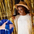 thumbnail image 6 of 1* 2m Pink Tinsel Foil Fringe Curtains, Metallic Foil Tinsel Background Wall Decoration Fringe Light Rain Curtain for New Years Decorations Birthday Holiday Celebration Party Supplies, 6 of 9