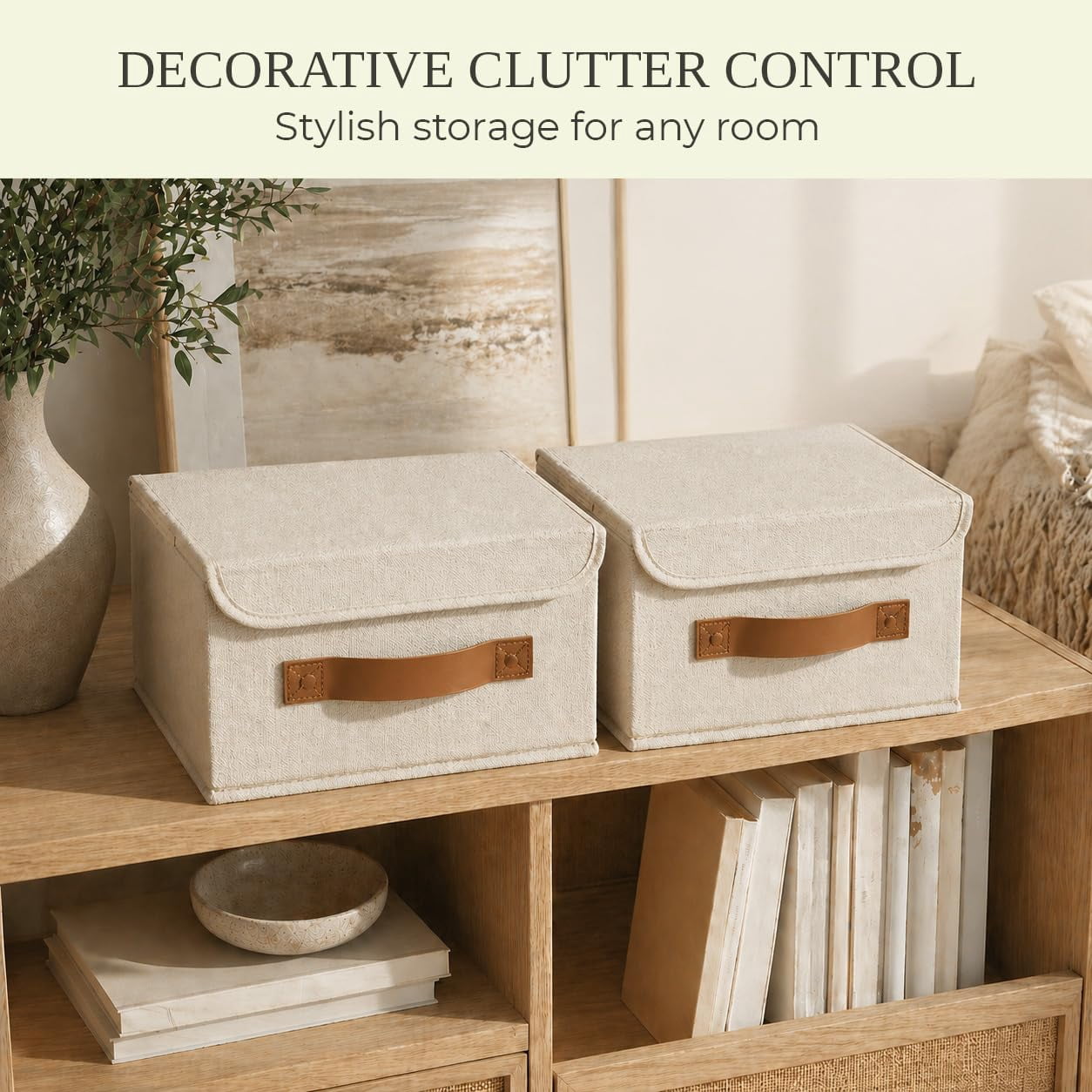 Decorative Linen Storage Boxes with Lids