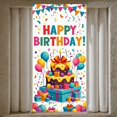 thumbnail image 4 of Colorful Banner Cake Theme Birthday Party Banner Balloon Decor Gift Elements Celebration Banner for Birthday Party Kids Party Indoor Celebration, 4 of 9