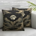 thumbnail image 3 of Orinice Bat Moon Clouds Graphic Decorative Throw Pillow Cover for Home Couch Living Room Bed Sofa - 1PC 24x24in, 3 of 5