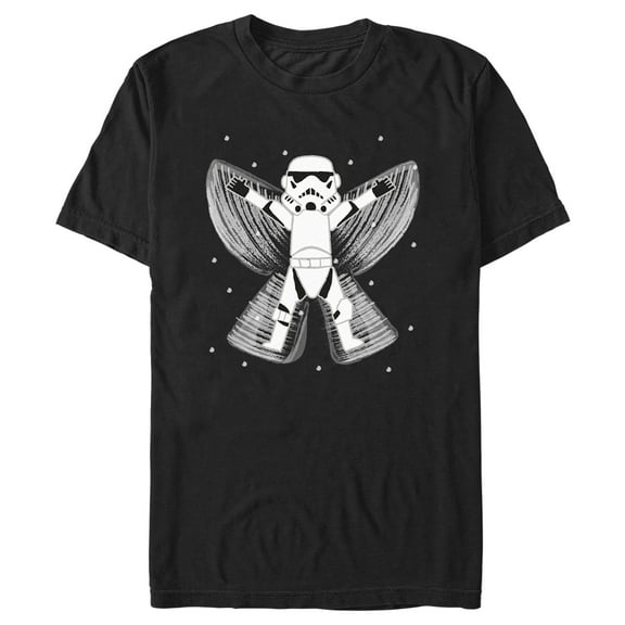 Men's Star Wars: A New Hope Snow Angel Trooper Graphic Tee Black X Large