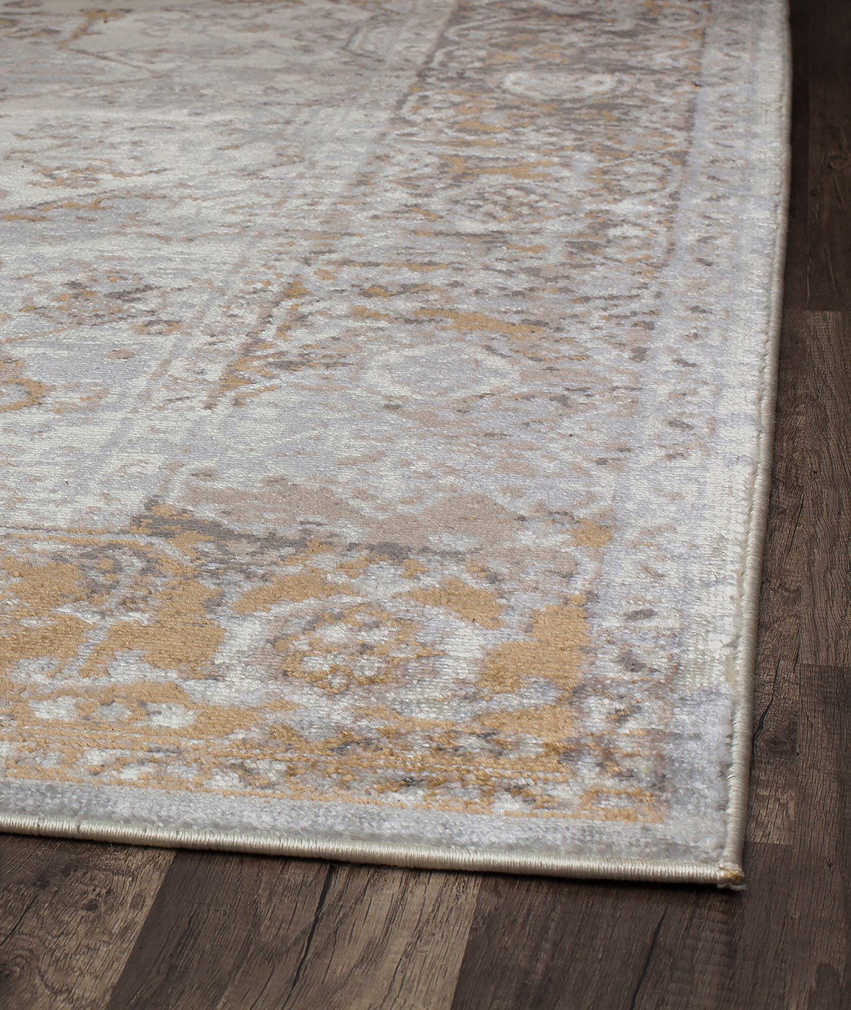 Rugs America Leopold LX60A Grey Charm Oriental Transitional Cream Area Rug, 9'x12'