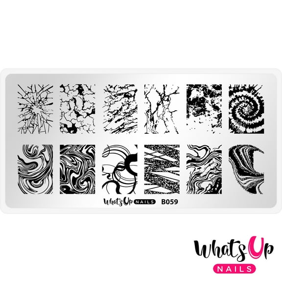 Whats Up Nails B059 Thirsty Texture Metal Stamping Plate for Nail Art Design