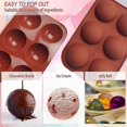 thumbnail image 2 of 3pcs Semi Sphere Silicone Mould For Making Chocolate Bombs Cocoa Bombs, 6 Holes Half Circle Silicone Mould Hal, 2 of 4