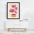 thumbnail image 6 of Potted Purple Plant - Illustration Botanical Geometric Modern Art Minimalist Abstract Mid-Century Modern Tropical Black Framed Wall Art Print 24 x 36 inches, 6 of 7