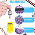 thumbnail image 2 of 24 Pcs Pocket Calculator Key Ring Mini Clear Flip Portable Calculator 8 Digit Electronic Calculator, 2 of 7