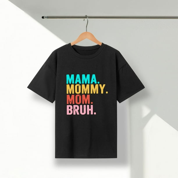Camiseta de mujer con cuello redondo, ropa de recuerdo, camisetas de verano para ir de compras M