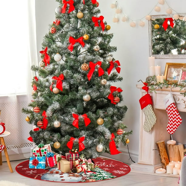 Falda para Árbol de Navidad, Decoración Navideña, Falda para Árbol, Adornos para Árbol de Navidad