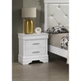 thumbnail image 2 of Newboti Furniture 1pc Modern Glam Style Two Drawers Nightstand Solid Wood Crystal-Like Diamond Tufted Texture Finish Bedroom Furniture White BN.0232, 2 of 6