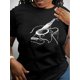 thumbnail image 1 of Camiseta de verano para mujer Suave elegante con Cuello redondoWomen's Chic Guitar Line Graphic Tee - Casual Round Neck Short Sleeve, Comfortable Polyester-Spandex Blend, Machine Washable Summer Top, 1 of 6