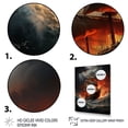 thumbnail image 3 of Designart "Sailing Toward a Crimson Horizon" Pirate Canvas Wall Art, 3 of 5