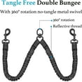 thumbnail image 6 of Double Dog Leash for 2 Dogs, Dual Dog Training Leash, Dinosam 360 Swivel No Tangle Walking Two Dog Leash for Dog Training, Shock Absorbing Bungee Double Leash for 2 Dogs, Black (25-150 lbs), 6 of 8