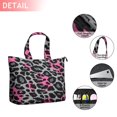 thumbnail image 2 of Gray and Pink Of Leopard Print Travel Tote Bags for Women Carry On,Large Weekender Bags for Women Travel,Multi Functional Duffle Bag for Work,Shopping,Sports, 2 of 5