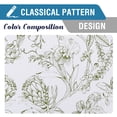 thumbnail image 3 of H.VERSAILTEX 100% Blackout Curtains Camellia Floral Printed Drapes Leah Floral Thermal Bedroom Curtains for Living room with Black Liner 2 Panels,52" x 108",Olive, 3 of 6