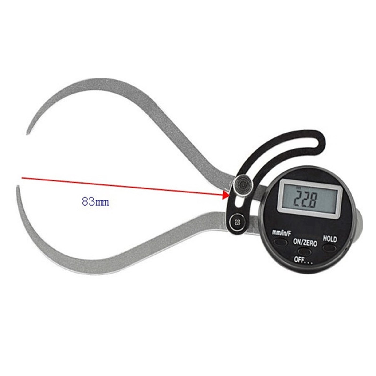 0~150mm 0.01inch Electronic Digital External Caliper Thickness Outer Diameter Measuring Caliper Gauge Dial Test Indicator ,Complete Kit