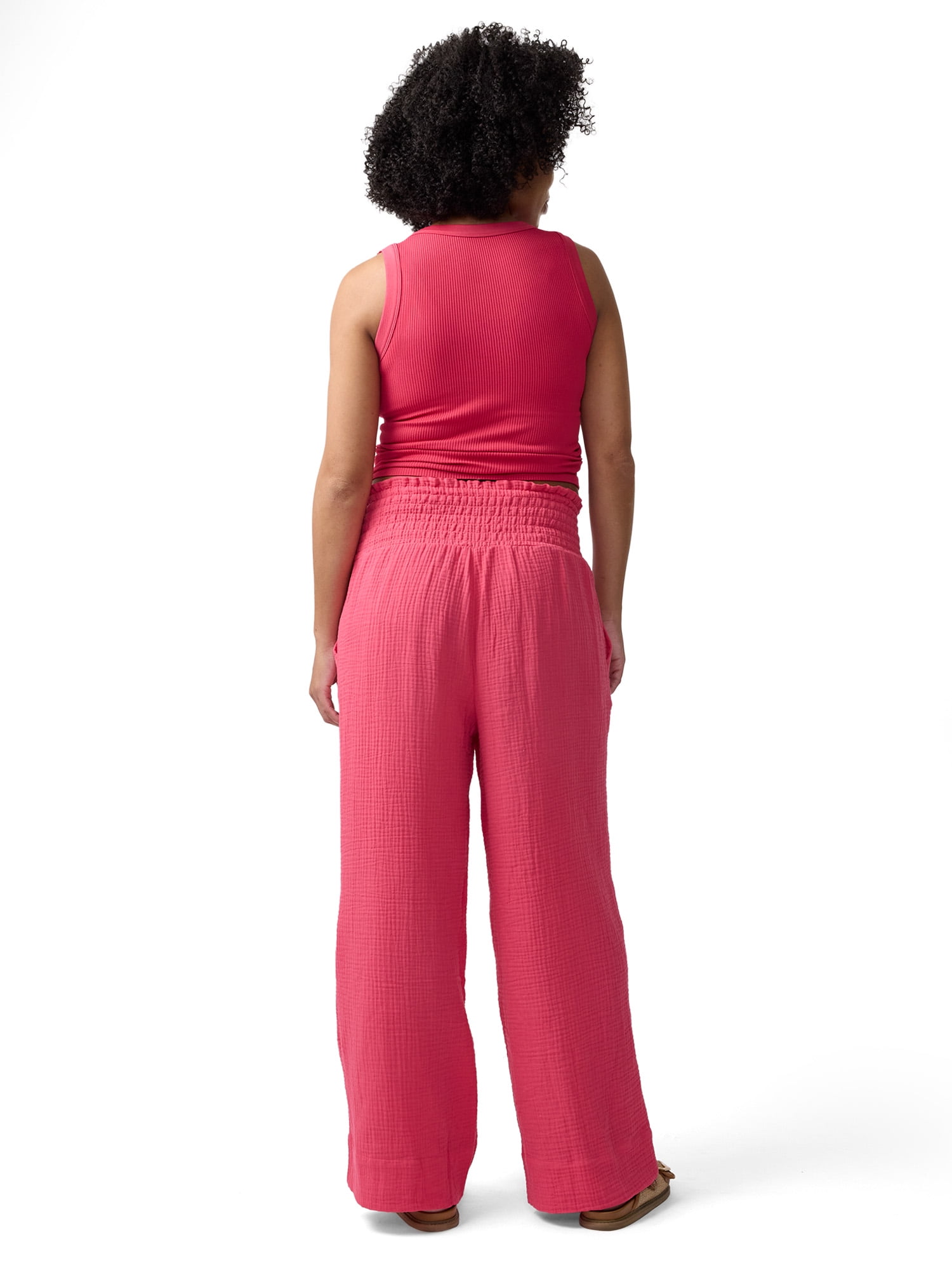 Ingrid & Isabel For Every Belly Women's Maternity Wide Leg Gauze Pant, Sizes XS-XXL