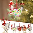 thumbnail image 2 of Colgante Navideño De Acrílico Con Gallo, Plano, No Brilla, Decoración Para Árbol De Navidad, 2 of 8