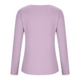 thumbnail image 5 of Sevevn Woman Fashion Solid Color Round-Neck Long Sleeve Thermal Blouses Tops Deal of the Week, 5 of 6