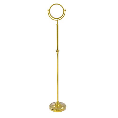 Allied Brass DMF-2/5X-PB 8-Inch Floor Mirror, 56-Inch-58-Inch H, Polished Brass