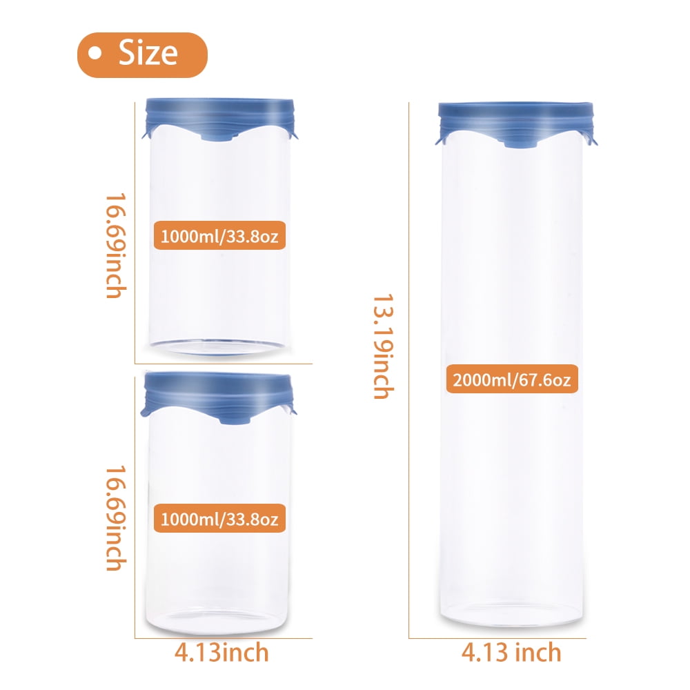 TIBLEN [5-Pack] Glass Food Storage Containers, Airtight