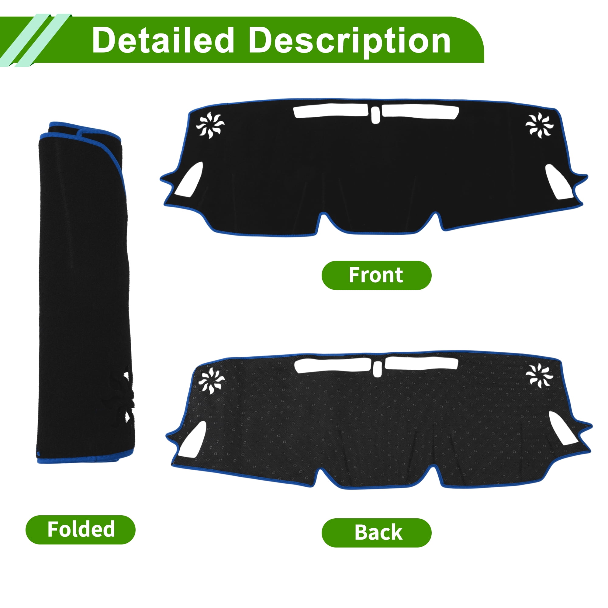 Unique Bargains Dashboard Cover for Subaru Forester 2025 Black Blue