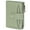 Green, variant on Small Wallets Woman RFID Blocking Leather Bifold Card Holder Wallets with Zipper Pocket Removable ID Window