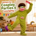 thumbnail image 6 of Funny Big Mouth Monster Onesie Silly Monster Onesie with Comb Plush Pajamas Home Loungewear (No Shoes Included), 6 of 13