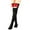 Black, variant on Naughtyhood Women's Christmas Extended Knee Length Stockings Solid Bow Plush Ball Warm Socks