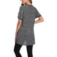 thumbnail image 3 of Innerwin T-Shirt Manches Courtes Dames Tops Rue Crew Cou Baggy Tee Gris M, 3 of 7