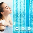 thumbnail image 5 of Inosoo Clear Blue Shower Curtain Liner with Pebble Design, 72"x72" Clear Shower Liner for Bathroom, Heavy Duty Waterproof Thick EVA Plastic Shower Curtain，Mold & Mildew Resistant, 5 of 8