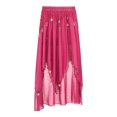 thumbnail image 4 of Nyeemya Belly Dance Skirt Sequin Beaded Chiffon Swing Skirts Women Belly Dancing Practice Clothing Hot Pink One Size, 4 of 7