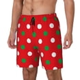 thumbnail image 1 of Fotbe White and Green Polka Dot Traje de Baño para Hombre – Shorts de Natación de Secado Rápido con Forro y Bolsillos-XX-Large, 1 of 6