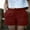 Wine, variant on Juslio Women's Shorts Drawstring Pockets Loose Comfy Cotton Linen Solid Casual Shorts Women