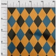 thumbnail image 2 of oneOone Cotton Poplin Twill Orange Fabric Argyle Dress Material Fabric Print Fabric By The Yard 56 Inch Wide, 2 of 4