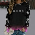 thumbnail image 2 of Hfolob Sweatshirt For Women Gradient Snowflake Print Crew Neck Long Sleeve Casual Sweatshirts For Women Loose Fit Pullover, 2 of 4