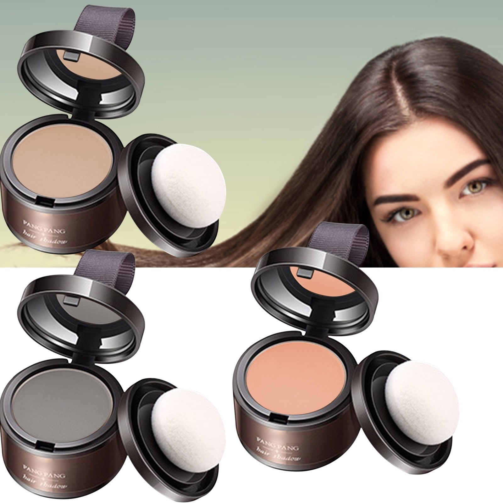 Poudre Pour Ligne De Cheveux - 4 Couleurs Dont Noir Et Brun - Racines Instantanément Couvertes
