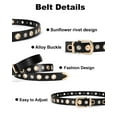 thumbnail image 4 of Punplita Women's Studded Rock Leather Belt, Black, 4 of 7