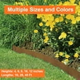 thumbnail image 5 of Vinci Garden Landscape Edging Border, 6 Inch x 20 FT Corrugated Sturdy Metal Easy Installation Safe Hemmed Lawn Garden Border Edges for DIY Flower Beds,Pathways and Patio Design (Coffee), 5 of 10