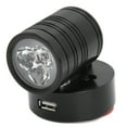 thumbnail image 3 of Lámpara de lectura LED para RV, luz blanca cálida, regulador táctil, 10 W-30 V 3 W para dormitorio, cabina, camión, remolque, barco, yate, carcasa negra, 3 of 14