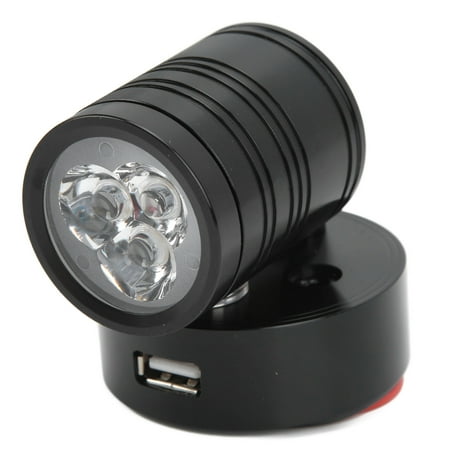 

Interior Bedside Anti Dazzling TouchDimmer LED RV Reading Light 10-30V 3W Aluminum Alloy With USB Port For Boats Yachts Black Housing