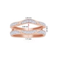 thumbnail image 3 of Round Cut White Cubic Zirconia Enhancer Guard Ring in 10k Rose Gold Ring Size - 7, 3 of 3