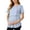 Blue, variant on Women's Stripes Blouses Tops Lightweight Postpartum Breastfeeding T-Shirt Short Sleeve Crew Neck Summer Loose Tees